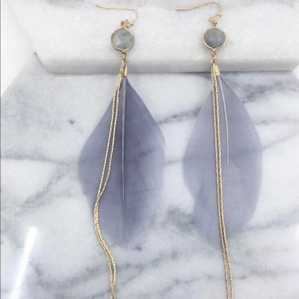 Feather Gold Earrings